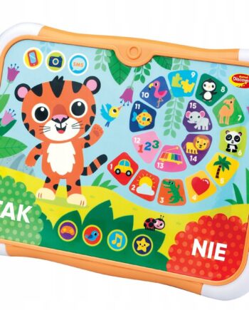 DUMEL TABLET ZAGADKI TYGRYSKA GRA DŹWIĘKI MELODIE 3+
