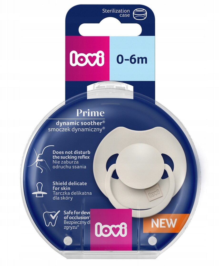 LOVI SMOCZEK USPOKAJAJĄCY DYNAMICZNY SILIKONOWY PRIME W ETUI 0-6M COCONUT