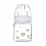 CANPOL Butelka szeroka antyk. 120ml NEWBORN beżowa