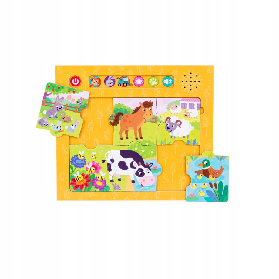 DUMEL PUZZLE DZWIĘKI WOKÓŁ NAS WIEŚ ODGŁOSY MELODIE 3 OBRAZKI 3+