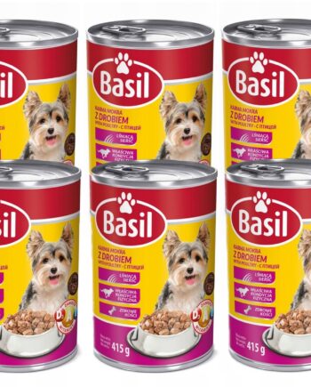 BASIL KARMA MOKRA DLA PSA Z DROBIEM PUSZKA 415G 10 sztuk