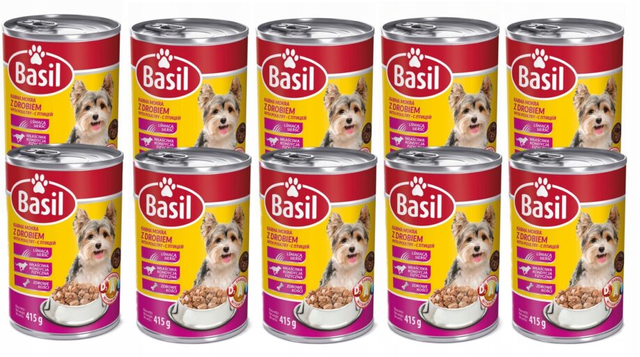 BASIL KARMA MOKRA DLA PSA Z DROBIEM PUSZKA 415G 10 sztuk
