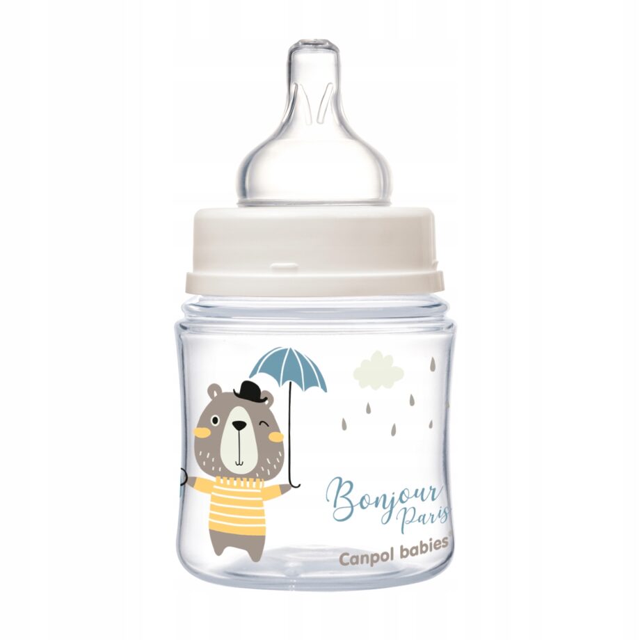 CANPOL Butelka szeroka antyk. 120ml BONJOUR PARIS