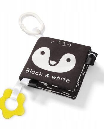 BABYONO KSIĄŻECZKA EDUKACYJNA SENSORYCZNA MIĘKKA BLACK&WHITE 0M+