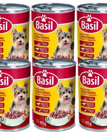 BASIL KARMA MOKRA DLA PSA Z WOŁOWINĄ PUSZKA 415G 10 sztuk