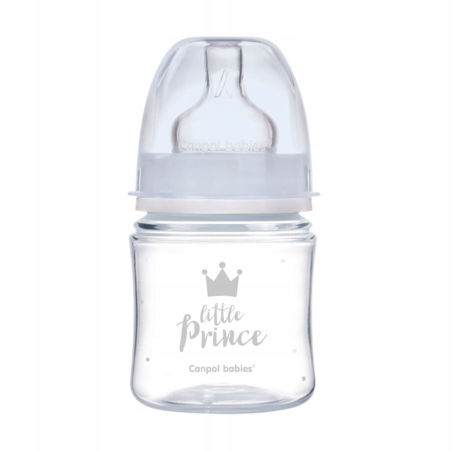 CANPOL Butelka szeroka antyk.120ml ROYAL niebieska
