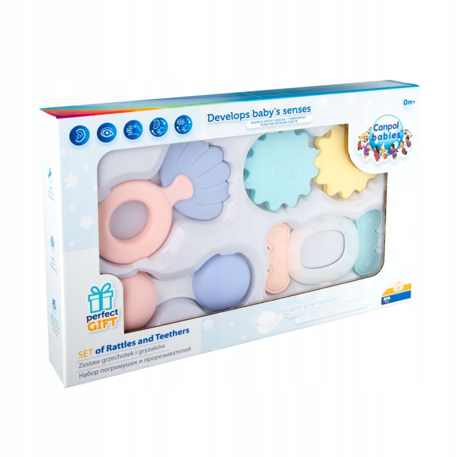 CANPOL zestaw pierwszych grzechotek PASTEL