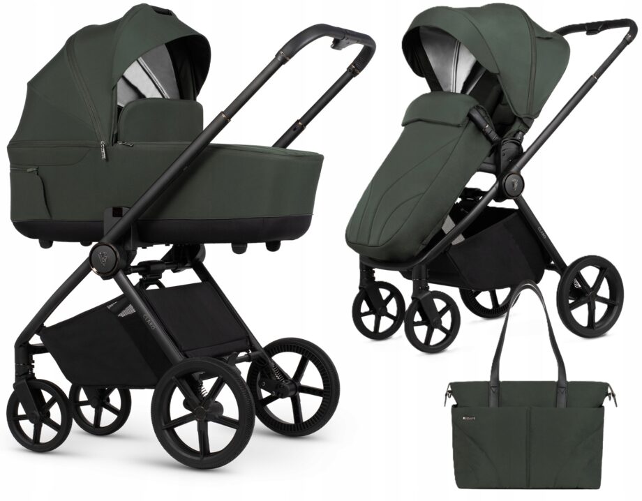 VENICCI WÓZEK DZIECIĘCY WIELOFUNKCYJNY 2w1 CLARO FOREST + TORBA + ŚPIWÓR