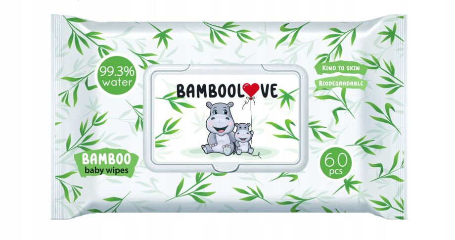 BAMBOOLOVE CHUSTECZKI NAWILŻANE BAMBUSOWE 3X60 SZT
