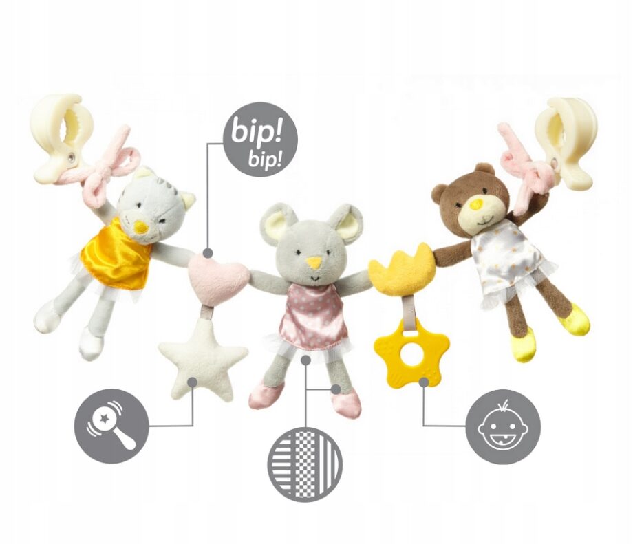 BABYONO ZAWIESZKA ŁAŃCUCH DO WÓZKA FOTELIKA BALLERINAS