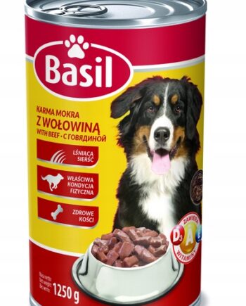 BASIL KARMA MOKRA DLA PSA Z WOŁOWINĄ PUSZKA 1250G