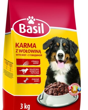 BASIL KARMA SUCHA DLA PSA Z WOŁOWINĄ WOREK 3KG