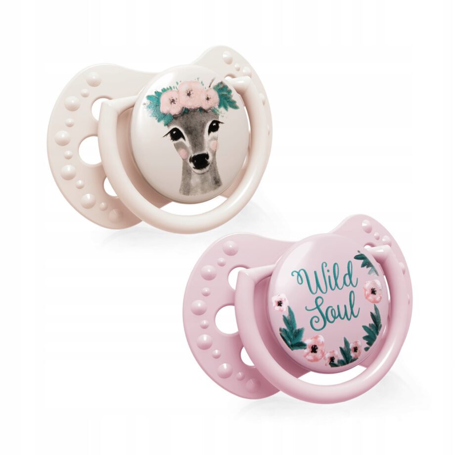 LOVI Smoczek dynamiczny 0-2m 2 szt Wild Soul Girl