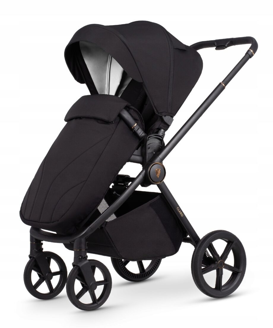 VENICCI WÓZEK DZIECIĘCY WIELOFUNKCYJNY 2w1 CLARO NOIR + TORBA + ŚPIWÓR