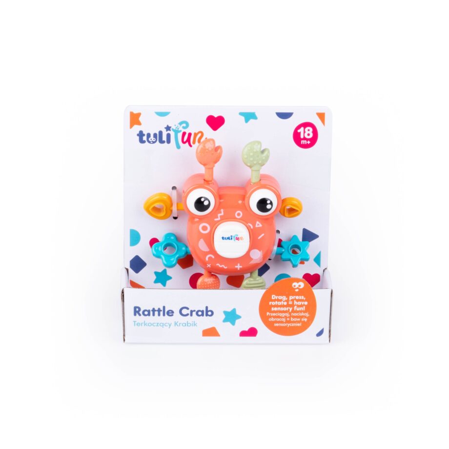 TULIFUN ZABAWKA SENSORYCZNA TERKOCZĄCY KRABIK PRZECIĄGANIE
