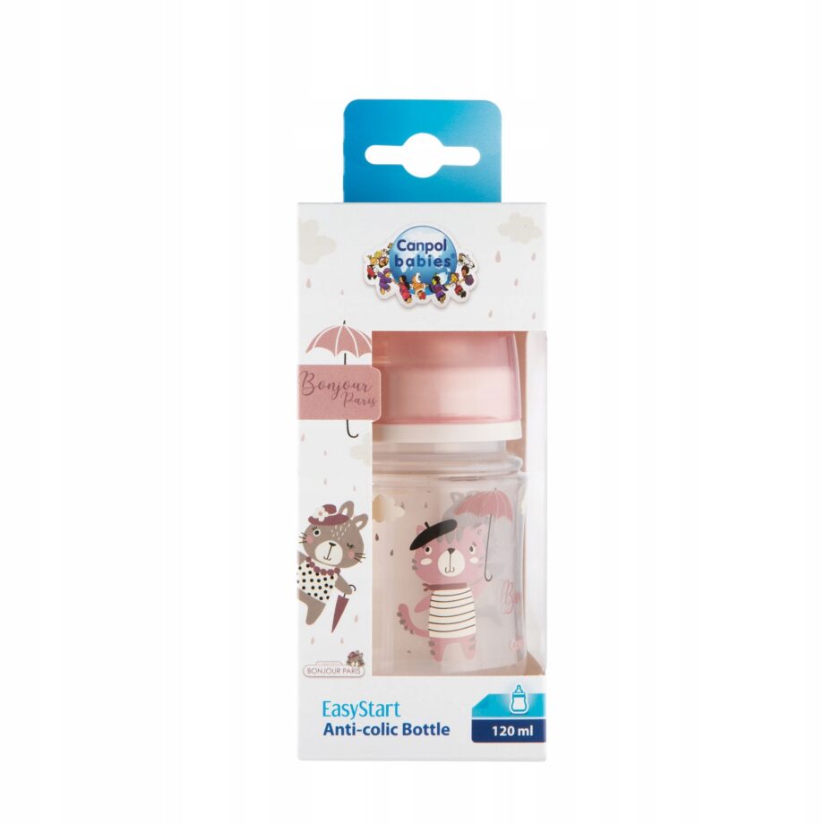 CANPOL Butelka szeroka antyk. 120ml BONJOUR PARIS