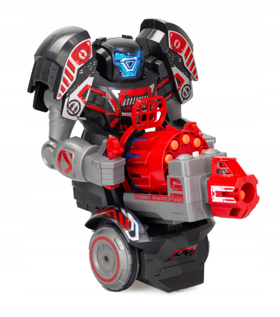 SILVERLIT ROBO RAPIDFIRE STRZELANIE Z PILOTA MIOTACZ POCISKÓW DŹWIĘK 5+