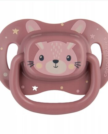 CANPOL SMOCZEK SILIKONOWY SYMETRYCZNY 6-18M CUTE ANIMALS RÓŻ