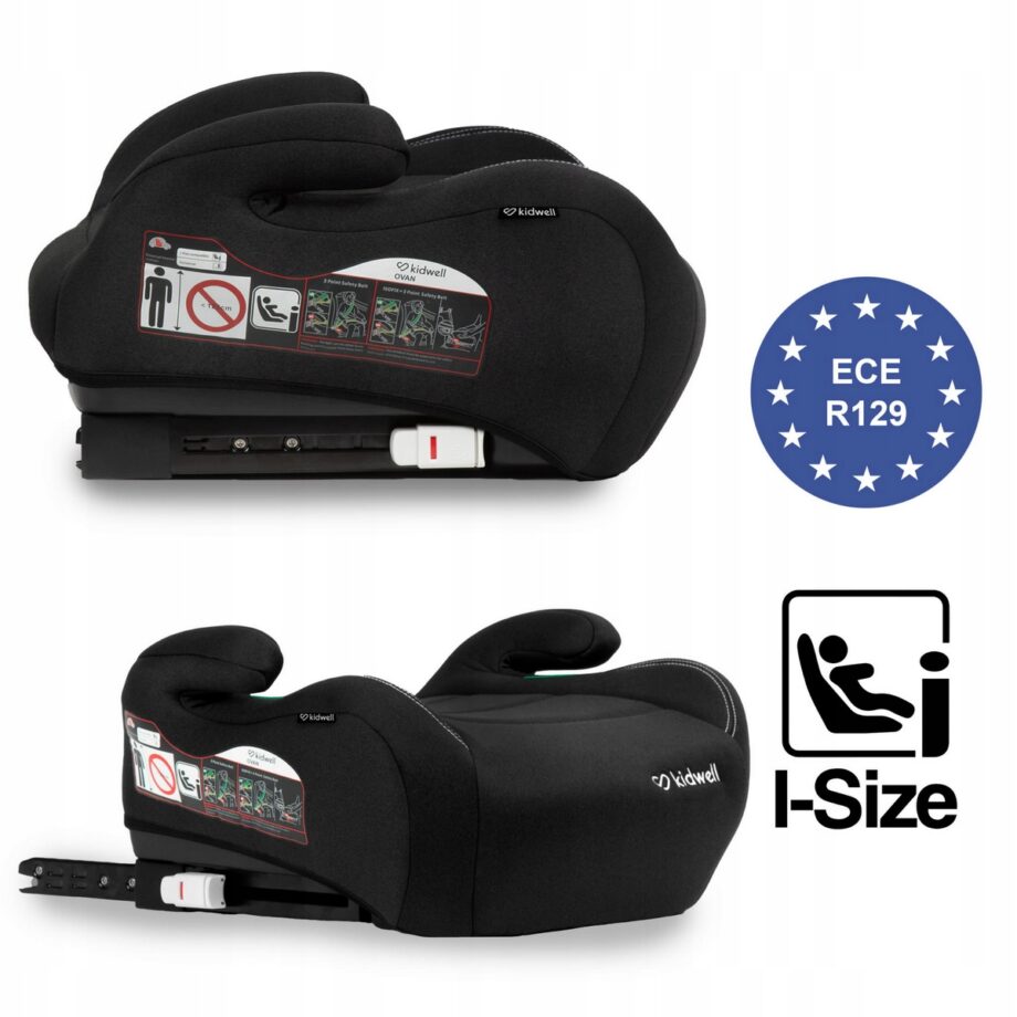 KIDWELL PODKŁADKA SAMOCHODOWA PODDUPNIK OVAN BLACK OD 125CM DO 150CM ISOFIX