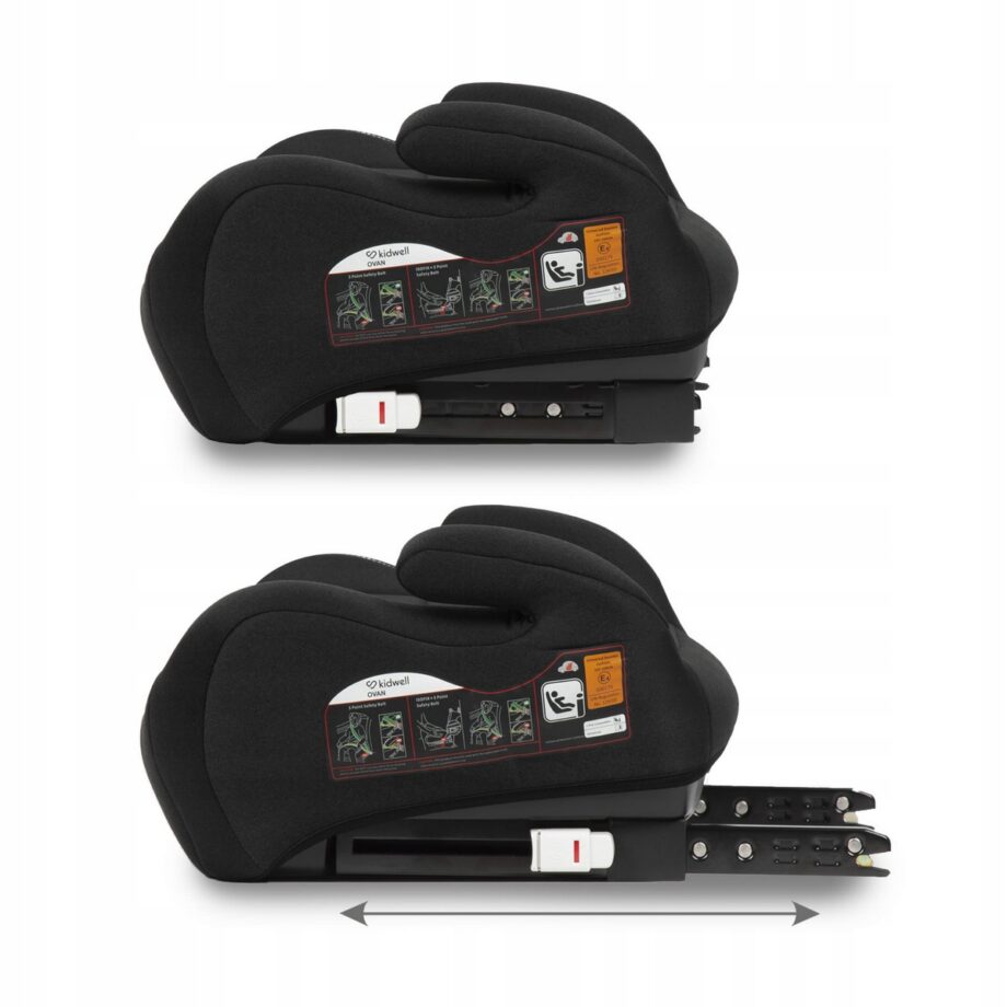 KIDWELL PODKŁADKA SAMOCHODOWA PODDUPNIK OVAN BLACK OD 125CM DO 150CM ISOFIX