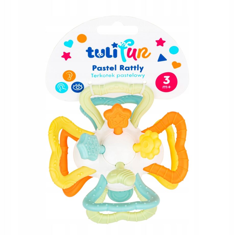 TULIFUN TERKOTEK PASTELOWY Z GRYZAKAMI 3M+
