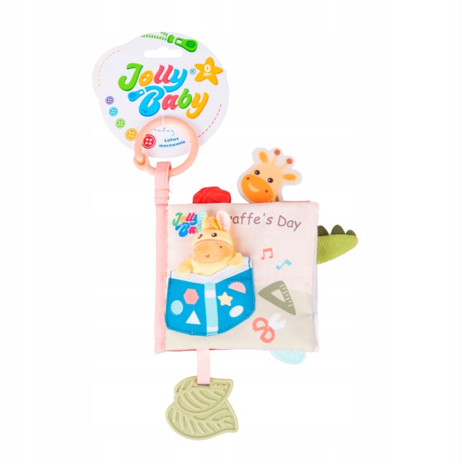 JOLLY BABY KSIĄŻKA KSIĄŻECZKA SENSORYCZNA DZIEŃ ŻYRAFY 0M+