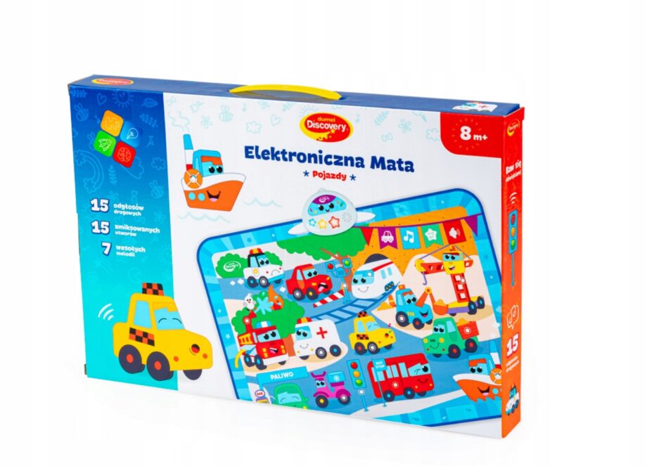 DUMEL ZABAWKA MATA ELEKTRONICZNA POJAZDY ODGŁOSY MUZYKAI 8M+