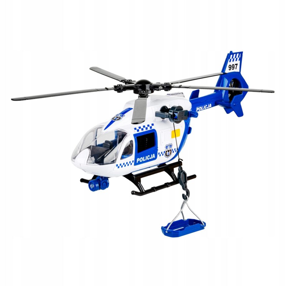 DUMEL FLOTA MIEJSKA HELIKOPTER POLICYJNY ŚWIATEŁKA DŹWIĘKI OBRACANE ŚMIGŁA