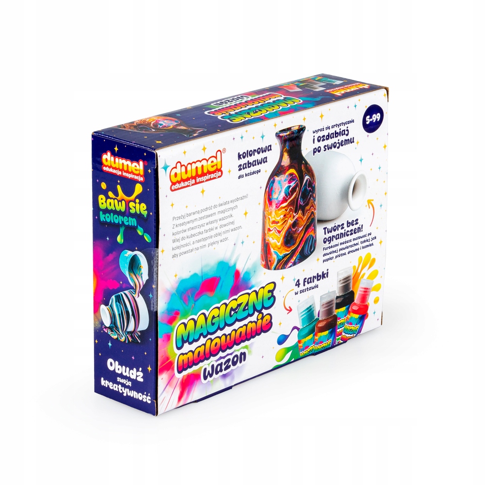 DUMEL MAGICZNE MALOWANIE - WAZON ZESTAW DO MALOWANIA FARBY 4X15ML