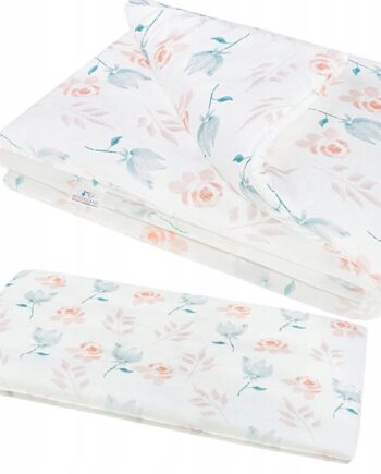 BOCIOLAND KOMPLET BAMBUSOWY KOŁDRA 75X100CM + PODUSZKA 40X60 Bellflowers