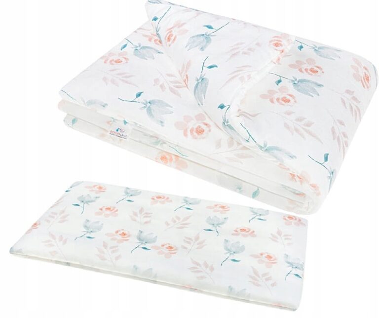 BOCIOLAND KOMPLET BAMBUSOWY KOŁDRA 75X100CM + PODUSZKA 40X60 Bellflowers