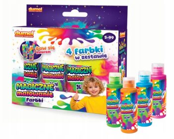 DUMEL MAGICZNE MALOWANIE FARBKI FARBY KOLOROWE 4X60ML