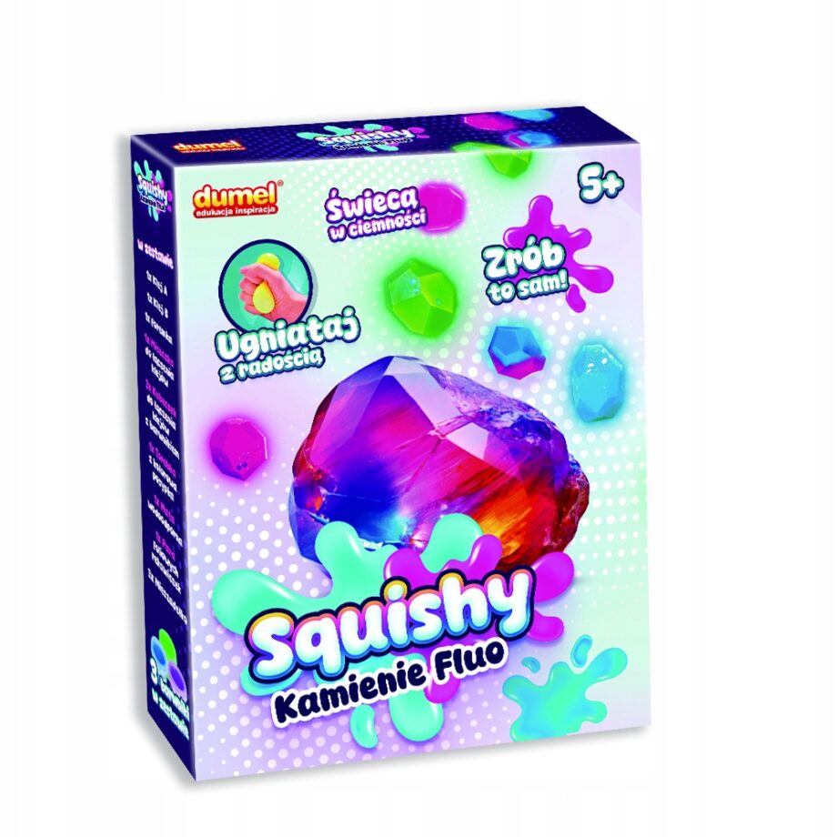 DUMEL ART SQUISHY KREATYWNY ZESTAW KAMIENIE FLUO ZRÓB TO SAM