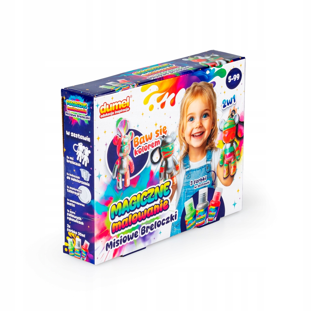 DUMEL MAGICZNE MALOWANIE MISIOWE BRELOCZKI ZESTAW DO MALOWANIA