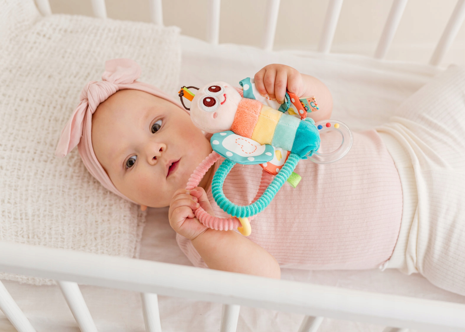 BALIBAZOO GRZECHOTKA MOTYL TYMEK DZWONECZEK ZRÓŹNICOWANE MATERIAŁY 0M+