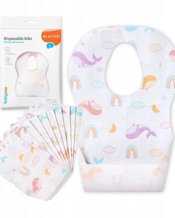 BABYONO ŚLINIAK JEDNORAZOWY Z KIESZONKĄ MIĘKKI 10 SZTUK