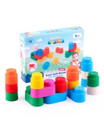 DUMEL DUMI BLOCKS SUPER MIĘKKIE KLOCKI 16 SZT 6M+