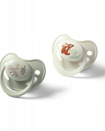 BABYONO SMOCZEK ANATOMICZY ŚWIECĄCY SILIKONOWY 6-18M 2 SZTUKI