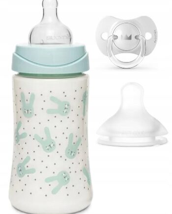 SUAVINEX BUTELKA 270ML HYGGE KRÓLIK + SMOCZEK SX PRO + SMOCZEK 0-6M ZESTAW