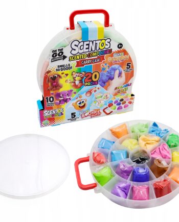 SCENTOS MASA PLASTYCZNA PACHNĄCA CIASTOLINA WALIZECZKA 20 szt.