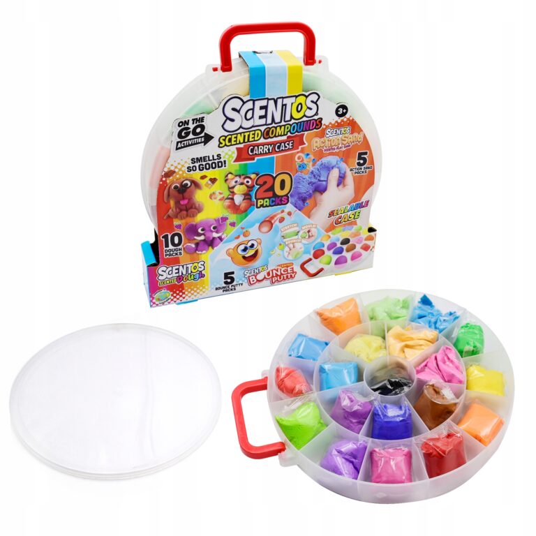 SCENTOS MASA PLASTYCZNA PACHNĄCA CIASTOLINA WALIZECZKA 20 szt.
