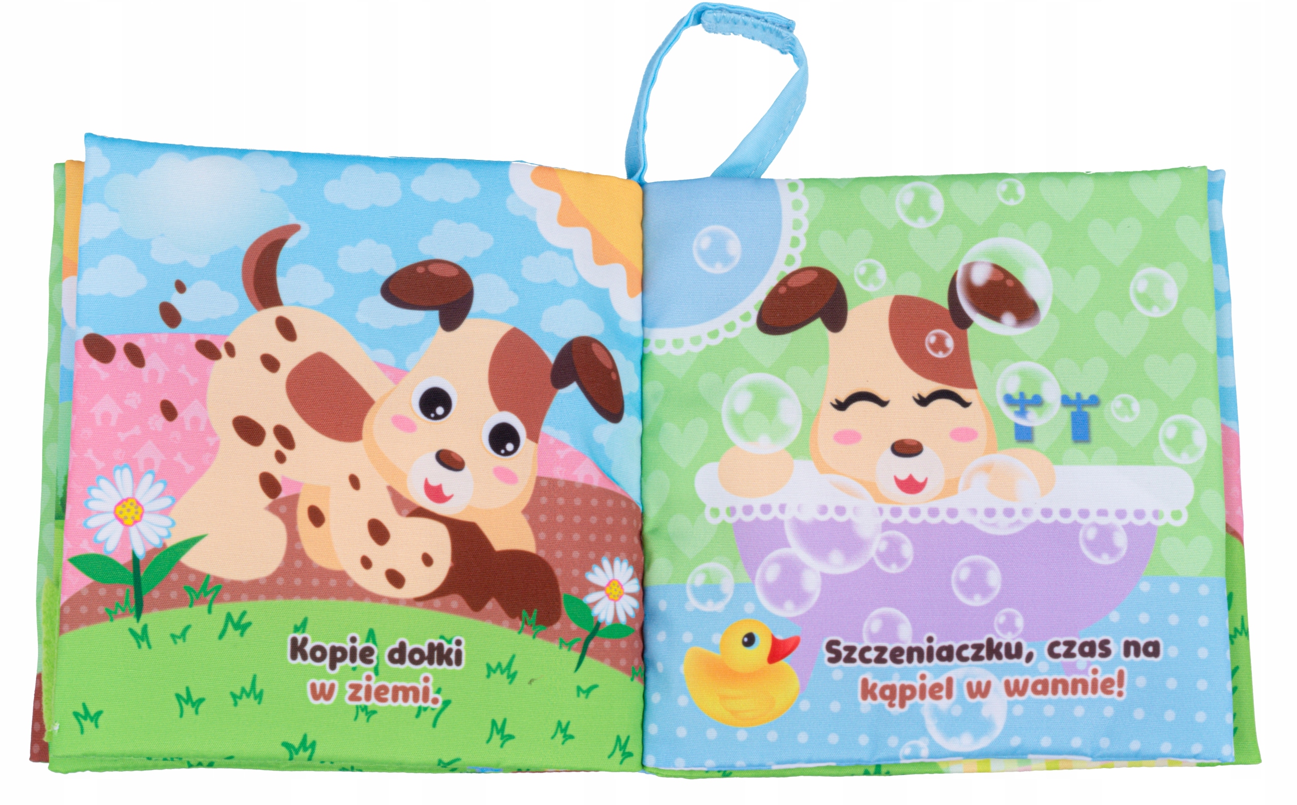 JOLLY BABY KSIĄŻKA KSIĄŻECZKA SENSORYCZNA DZIEŃ SZCZENIACZKA 8 STRON