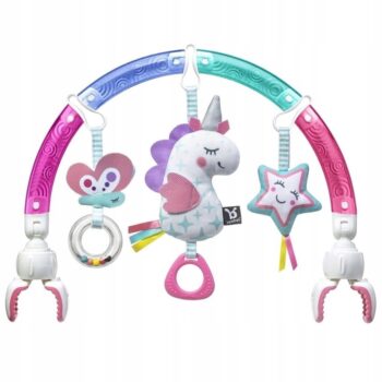 BENBAT ŁUK SENSORYCZNY Z ZABAWKAMI DO WÓZKA FOTELIKA UNICORN ŚWIATŁA