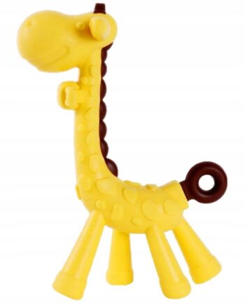 BOCIOLAND GRYZAK SILIKONOWY ŻYRAFA ŻÓŁTO-BRĄZOWA NA ZĄBKOWANIE