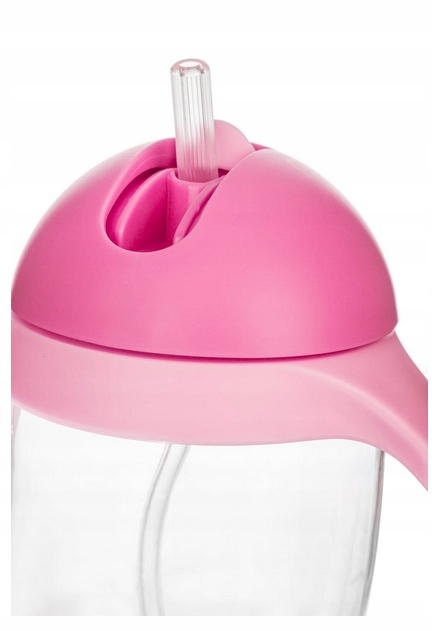 BOCIOLAND KUBEK Z ODWAŻNIKIEM PINGWIN Z UCHWYTAMI 300ML RÓŻOWY