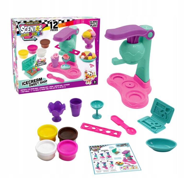 SCENTOS ZABAWKA MASZYNKA DO LODÓW CIASTOLINA MASA PLASTYCZNA