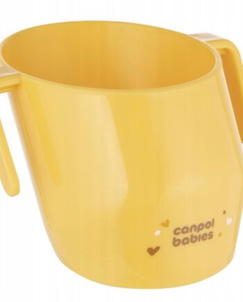 CANPOL KUBEK OTWARTY DO NAUKI PICIA Z UCHWYTAMI 180ML 12M+ ŻÓŁTY