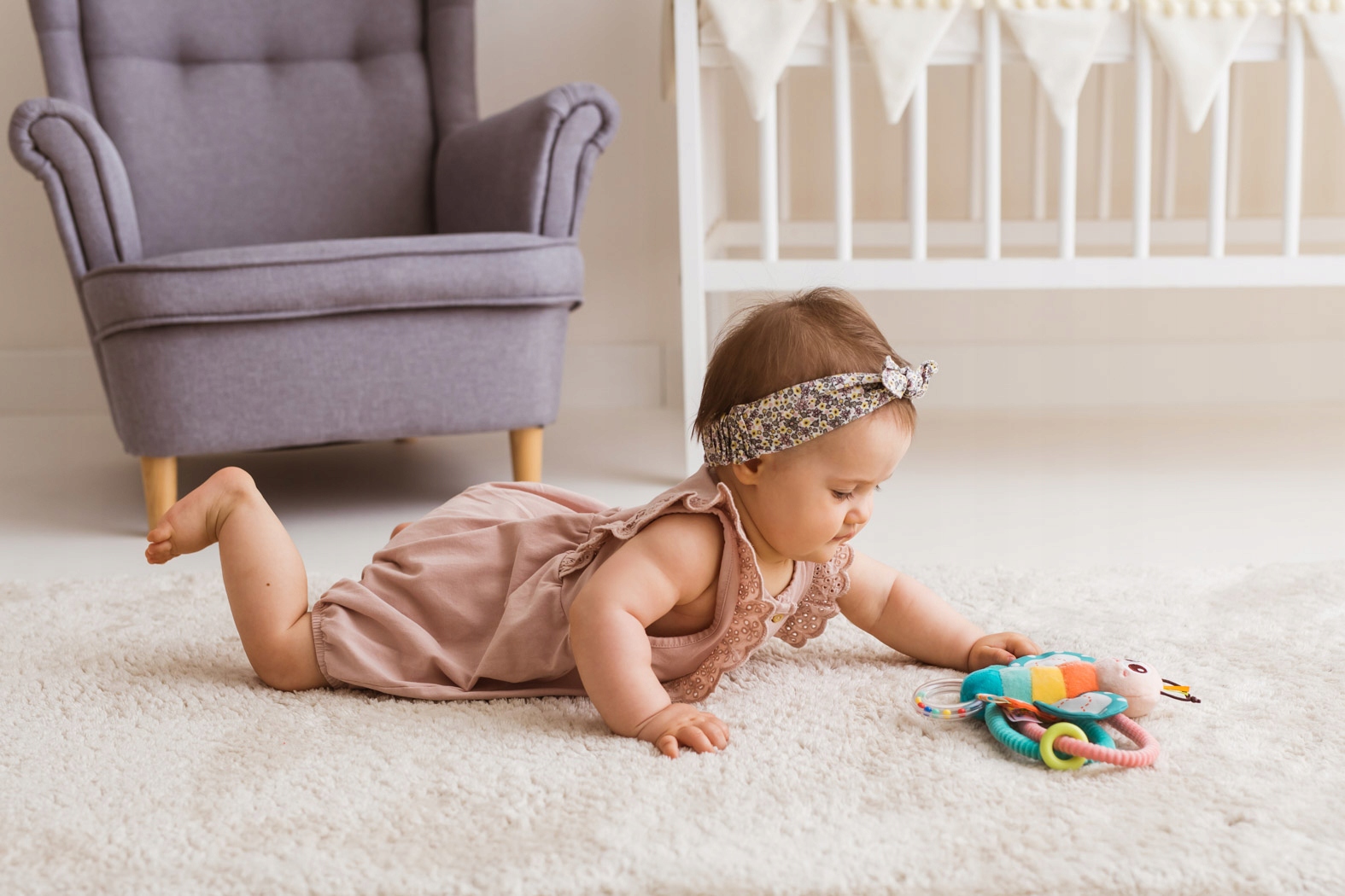 BALIBAZOO GRZECHOTKA MOTYL TYMEK DZWONECZEK ZRÓŹNICOWANE MATERIAŁY 0M+