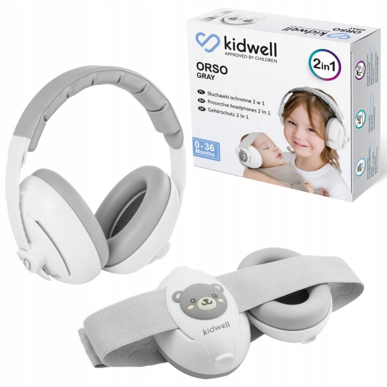 KIDWELL SŁUCHAWKI OCHRONNE WYGŁUSZAJĄCE DLA DZIECI ORSO 2W1 SZARE