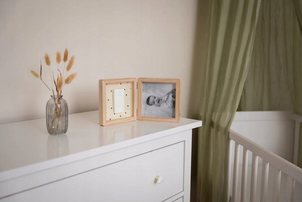 PETIT ARTICHAUT PODWÓJNA RAMKA NA ZDJĘCIE I ODCISK RĄCZKI NÓŻKI SERCA